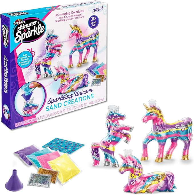 Cra-Z-Art Shimmer 'N Sparkle Sparkling Unicorn Sand Creations | 3D Sand Art Kit by Cra-Z-Art