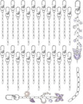 FIVEIZERO 30Pcs Silver Keychain Making Kit, Swivel Snap Hook & Clasps | 360° by FIVEIZERO