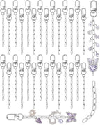 FIVEIZERO 30Pcs Silver Keychain Making Kit, Swivel Snap Hook & Clasps | 360° by FIVEIZERO