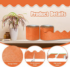 70Ft Shine Orange Bulletin Board Borders，Scalloped Poster Boards Decorations - Image 3