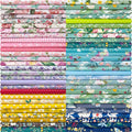 Aubliss 50pcs 100% Cotton Fabric Bundle 8" x 8" PreCut Fat Squares Sheets by Aubliss
