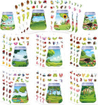 24 Sheets Insect & Bugs Jar Scene Stickers, Make Your Own Bug Jar Sticker by DUJAA