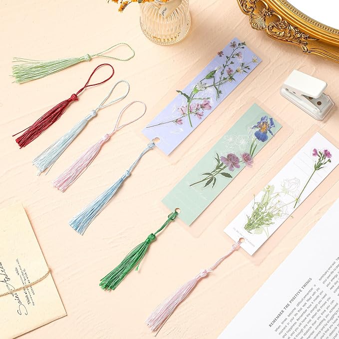 Fuyoooo 101 Pcs DIY Bookmark Making Kit Bookmark Laminating Pouches 5 Mil Hot - Image 7