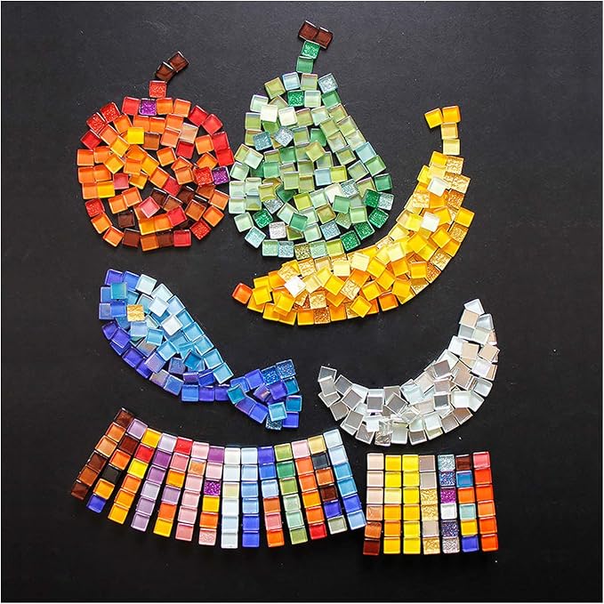 Mosaic Tiles Squares Dark Gray Crystal Mosaic Glass Tile - Image 7