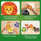 Skillmatics Poke-in Art – Animals, Mess-Free DIY Wood Craft Kit - Image 4