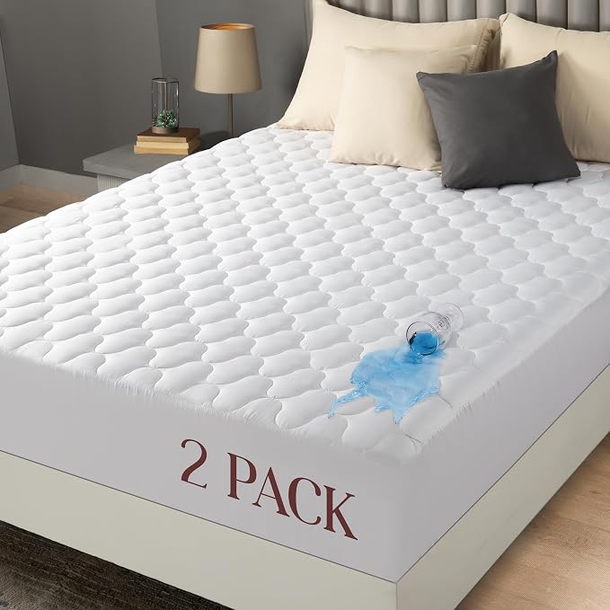 Utopia Bedding 2 Pack Waterproof Mattress Protector, King Mattress Pad by UTOPIABEDDING