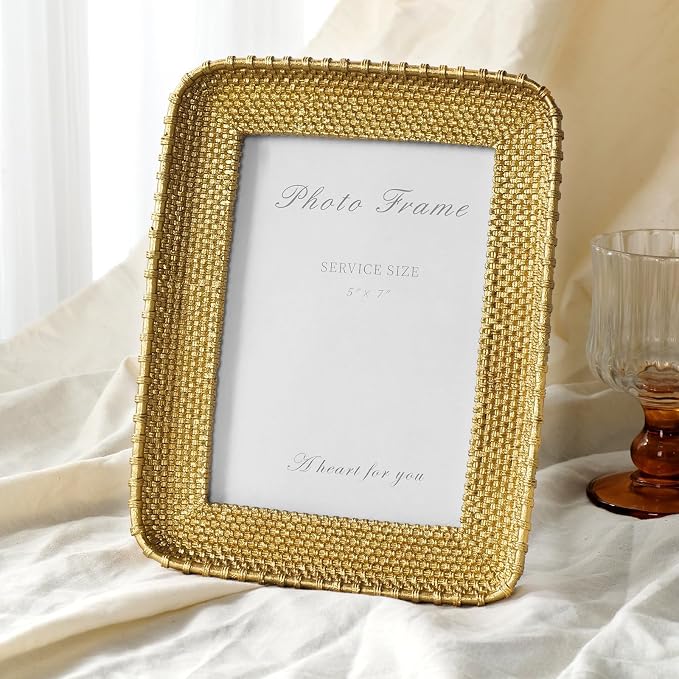 Cuspin Vintage Gold 5x7 Picture Frame, Retro Design Home Decor - Image 5