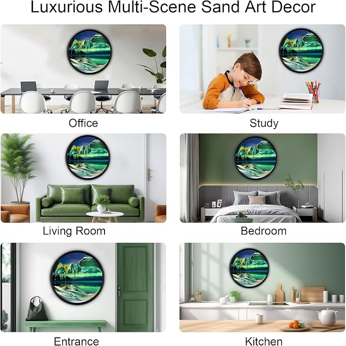 Mtadmai Moving Sand Art, 3D Sand Art Pictures Deep Sea Sandscape Living Room - Image 6