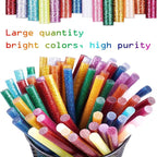 52 Pack Mini Glitter Color Hot Glue Sticks 13 Colored, 3.94" Long x 0.28" - Image 3