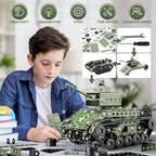 Lucky Doug STEM Building Projects Model Army Tank Set - Image 3