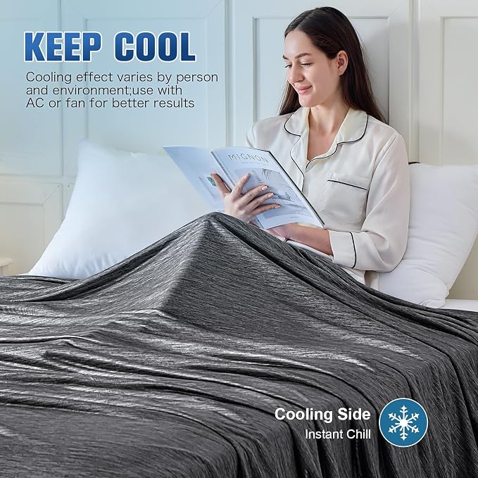 KMUSET Cooling Blanket Queen Size, Double Sided Summer Cooling Blankets - Image 5