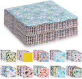 200 Pcs 5"x 5" Charm Packs for Quilting, Precut Multi-Color Printed Floral by Unknown