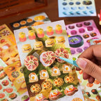 Girl's Japanese Retro Sticker Book, Food and Daily Life Theme - Image 5