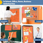 Orange Wrapping Paper 15"x450", Solid Color Orange Construction Bulletin Board - Image 3