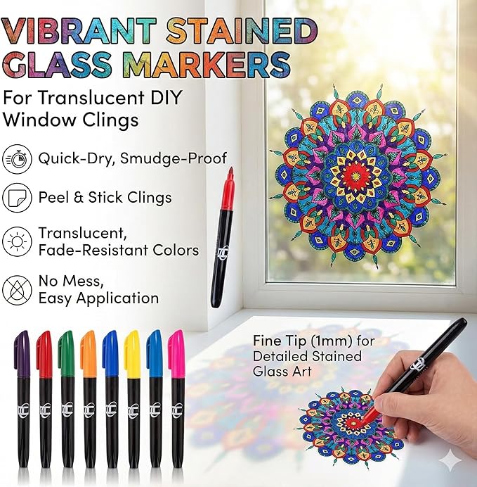 Hula Home Stained Glass Mandala Art Kit - Image 5
