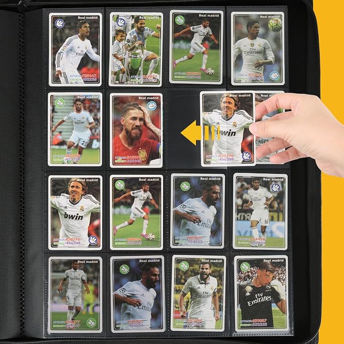 16 Pocket Ringless Side Loading Trading Card Binder, 1024 Cards PU Fixed Page - Image 5