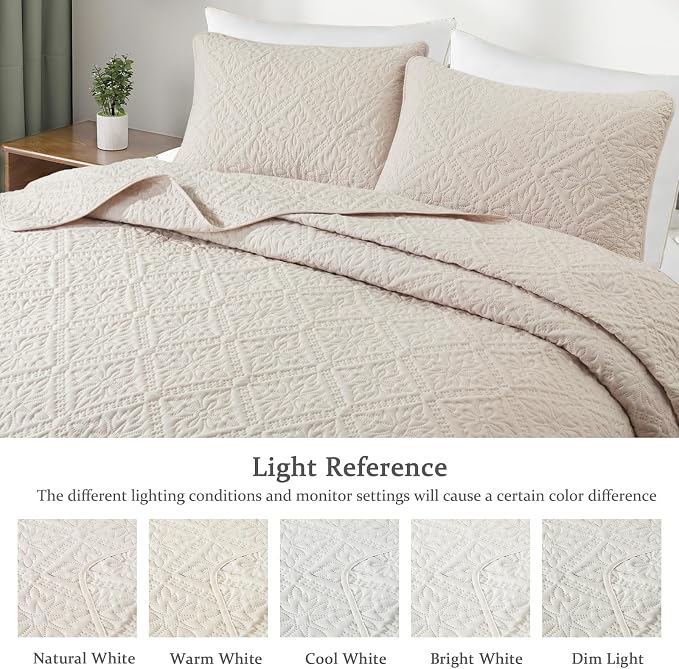 Exclusivo Mezcla King Quilt Bedding Set, Lightweight Soft Bedspreads Coverlets - Image 3