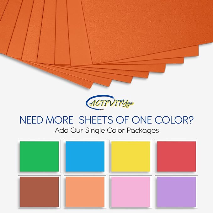 Orange EVA Foam Sheets, 6 x 9 Inch, 2mm Thick – Foam Paper - Image 3