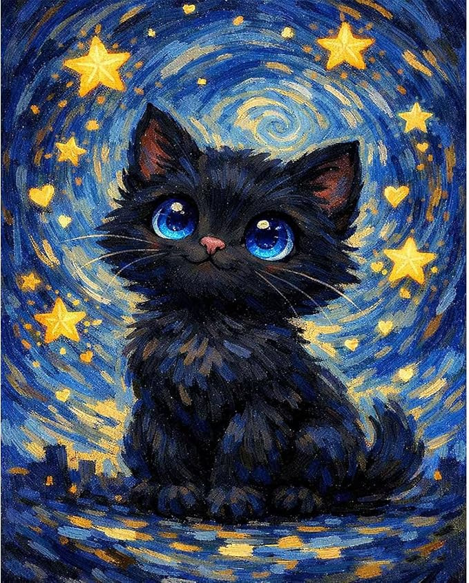 xackcme Cat Paint by Numbers for Adults by xackcme