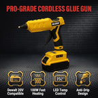 BLEDS Cordless Glue Gun for Dewalt 20V, 100W Digital Temp, No Battery | Heavy - Image 2