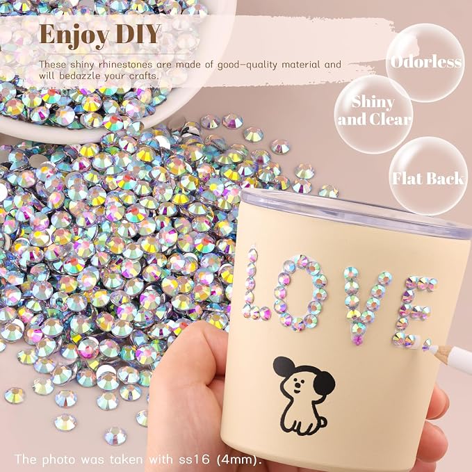 8000PCS 3mm Resin Rhinestones Bulk - Image 4