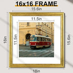 Vittanly 16x16 Picture Frames Set of 2, Ornate Vintage Photo Frame - Image 4