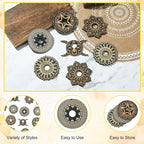 10 pcs 5 Styles Moon Flower Theme Wooden Crystal Display Star Round Lotus - Image 3