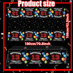 13th Birthday Decorations for Boys Red Black 13th Happy Birthday Tablecloth for - Image 6