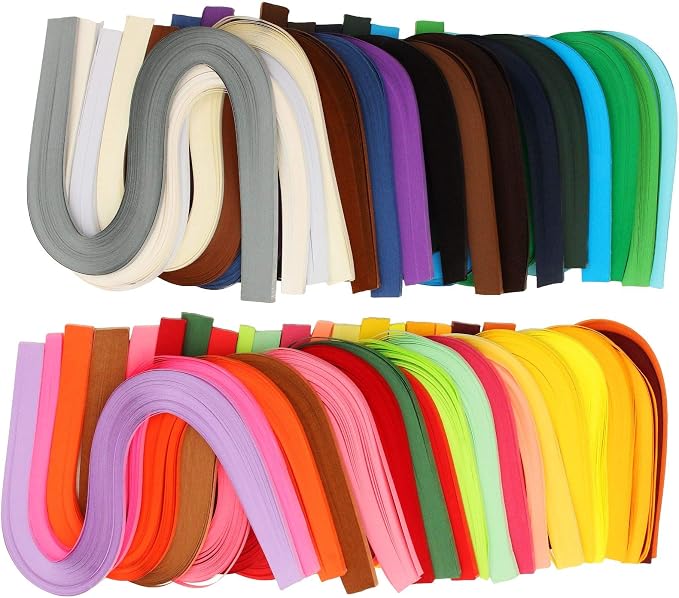 QTLCOHD 35 Colors 4200 Strips Paper Quilling Strips Set | Width 5mm Length 54cm - Image 3
