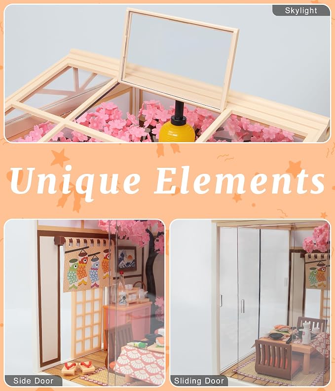 Sakura Izakaya Miniature House Kit, DIY Japan Street Style Dollhouse Kits - Image 5