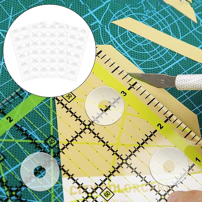 72pcs Non-Slip Silicone Grips for Quilt Templates, Quilting Rulers, Adhesive - Image 6