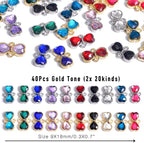 stino 40/48Pcs Paired Crystal Pendants Charms - Image 2