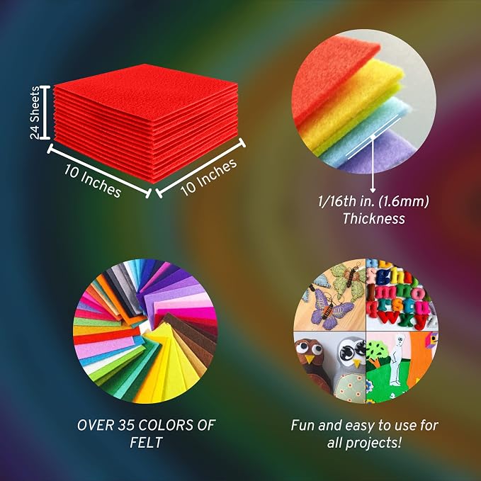 FabricLA Acrylic Felt Sheets for Crafts - Image 3