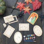 Simgoing 12 Set Wood Ghost DIY Frames Decorating Craft - Image 5