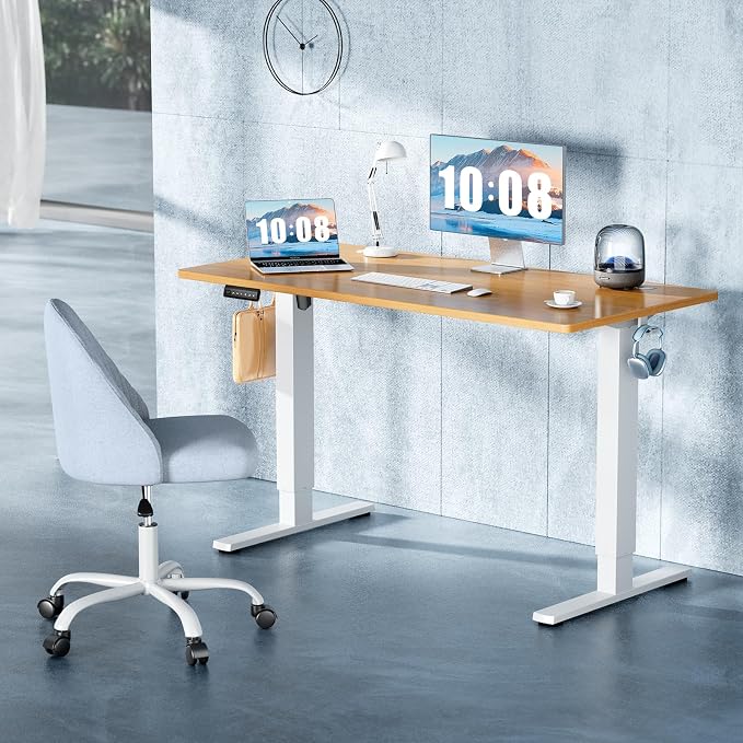 DUMOS 63 Inch Electric Standing Desk Height Adjustable, Sit to Stand Computer - Image 4