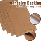 5 Pack Adhesive Cork Sheet, 1mm Thin Adhesive Cork Board Rectangle Cork Sticker - Image 3