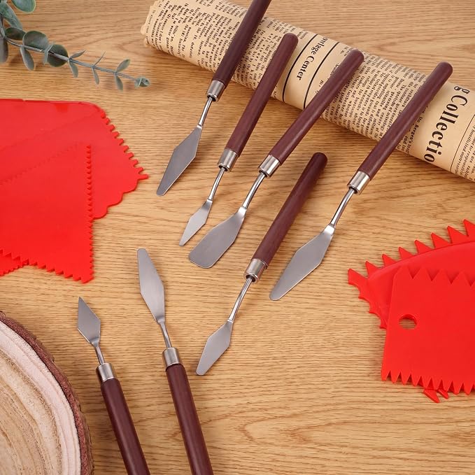 7 Pcs Stainless Steel Painting Palette Knife Set Palette Knife - Image 3