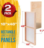 U.S. Art Supply 18" x 48" Unfinished Cradled Wood Panels - Image 2
