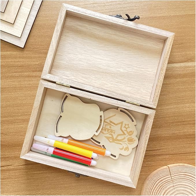 Cregugua 8 Pack 6 X 4 X 2 Inch Unfinished Wooden Box - Image 7