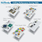 Studio Designs Folding Multipurpose Sewing & Craft Table w/ Machine Shelf - Image 5
