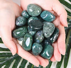 DUQGUHO Moss Agate Crystals Bulk Natural Irregular Polished Stones Tumbled - Image 2