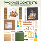 ROBOTIME DIY Miniature House Kit Mini Green House Tiny Dollhouse Wooden - Image 8