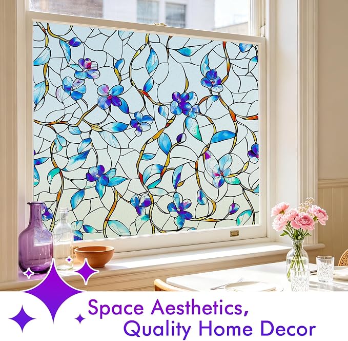 SOMWISE Frosted Glass Window Film, Heat Insulation, UV Block, Anti-Glare - Image 4
