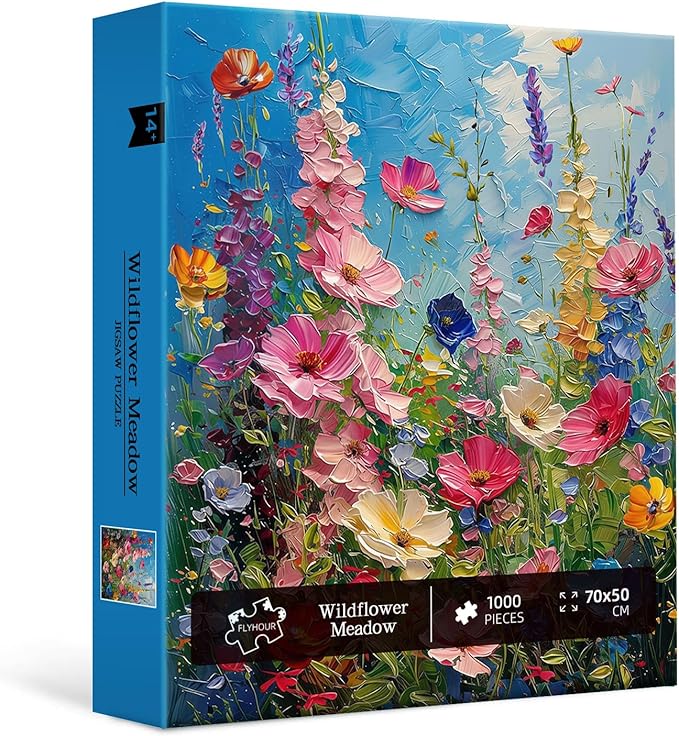 Wildflower Meadow Puzzles for Adults 1000 Pieces, Impossible Hard Difficult - Image 3