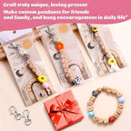 213 Pcs Silicone Beads for Keychain Making, 12mm Wood Letter Keychain 15mm - Image 5