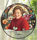 Personalized Photo Memorial Suncatcher, Custom Photo Stained Glass Window by UNIGIFTIME