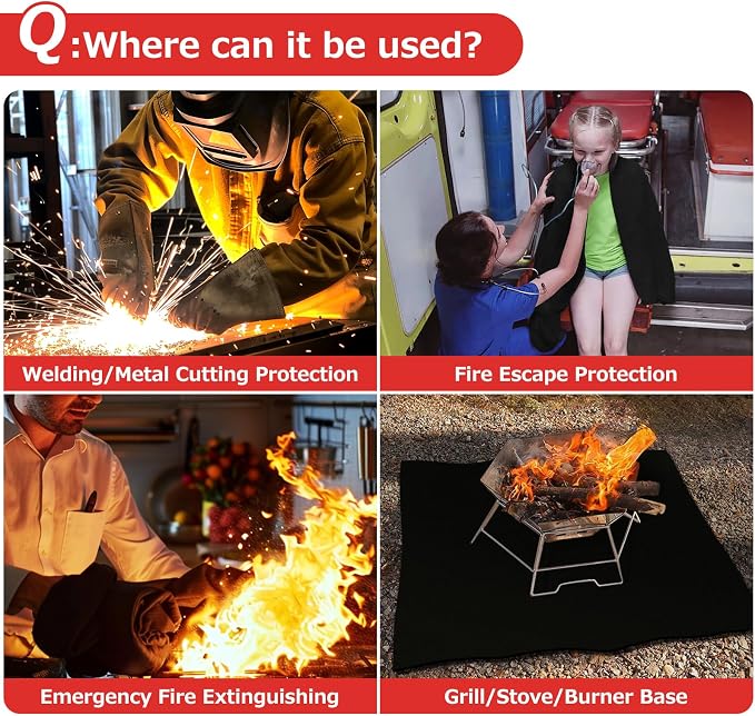 Matace Welding Blanket Fireproof Carbon Felt Soldering Mat & Pad, 5mm Flame - Image 4