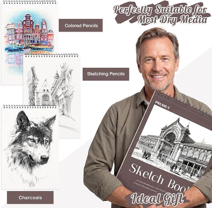 Sketch Book 11×14 inch, Spiral Bound Sketch Pad 50 Sheets, Acid-Free Sketchbook - Image 5