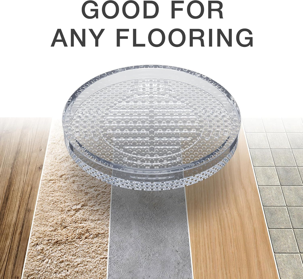 X-Protector Furniture Cups - 8 PCS 2.2" - Non Slip Furniture Pads for Hardwood Floors - Transparent Floor Protectors - Bed Stoppers to Prevent Sliding - Keep Furniture from Sliding on Floor! (Round)
