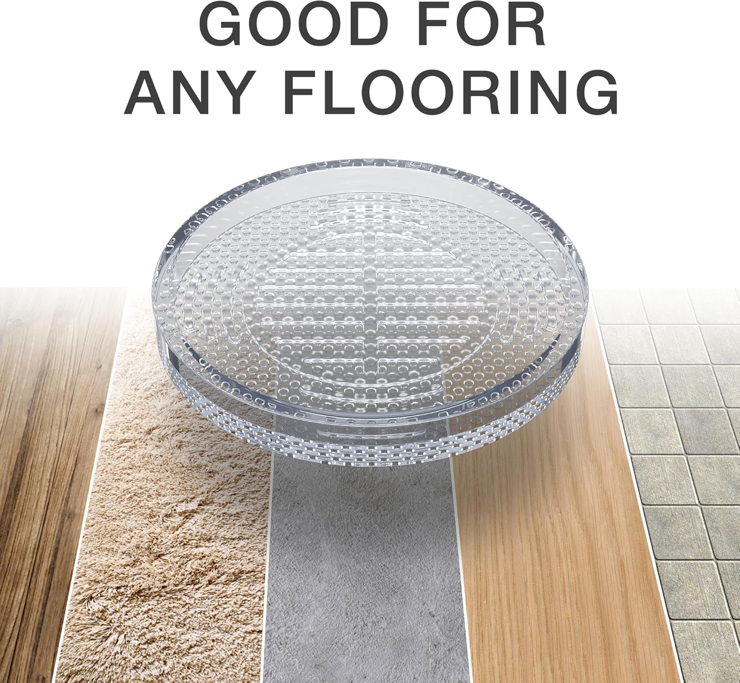 X-Protector Furniture Cups - 8 PCS 2.2" - Non Slip Furniture Pads for Hardwood Floors - Transparent Floor Protectors - Bed Stoppers to Prevent Sliding - Keep Furniture from Sliding on Floor! (Round)